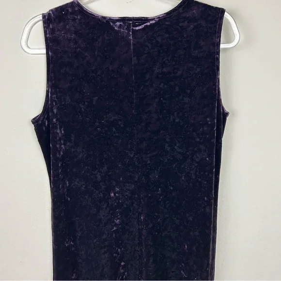 Vintage Dressing Clio Witchy Gothic deep purple tank purple velvet maxi dress M - Picture 10 of 10